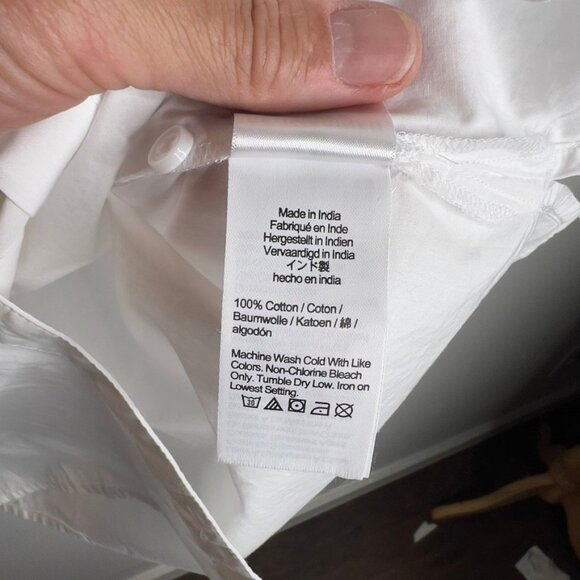 J.Crew Cottage Top in Cotton Poplin White Size 2 BP622 - Picture 4 of 5